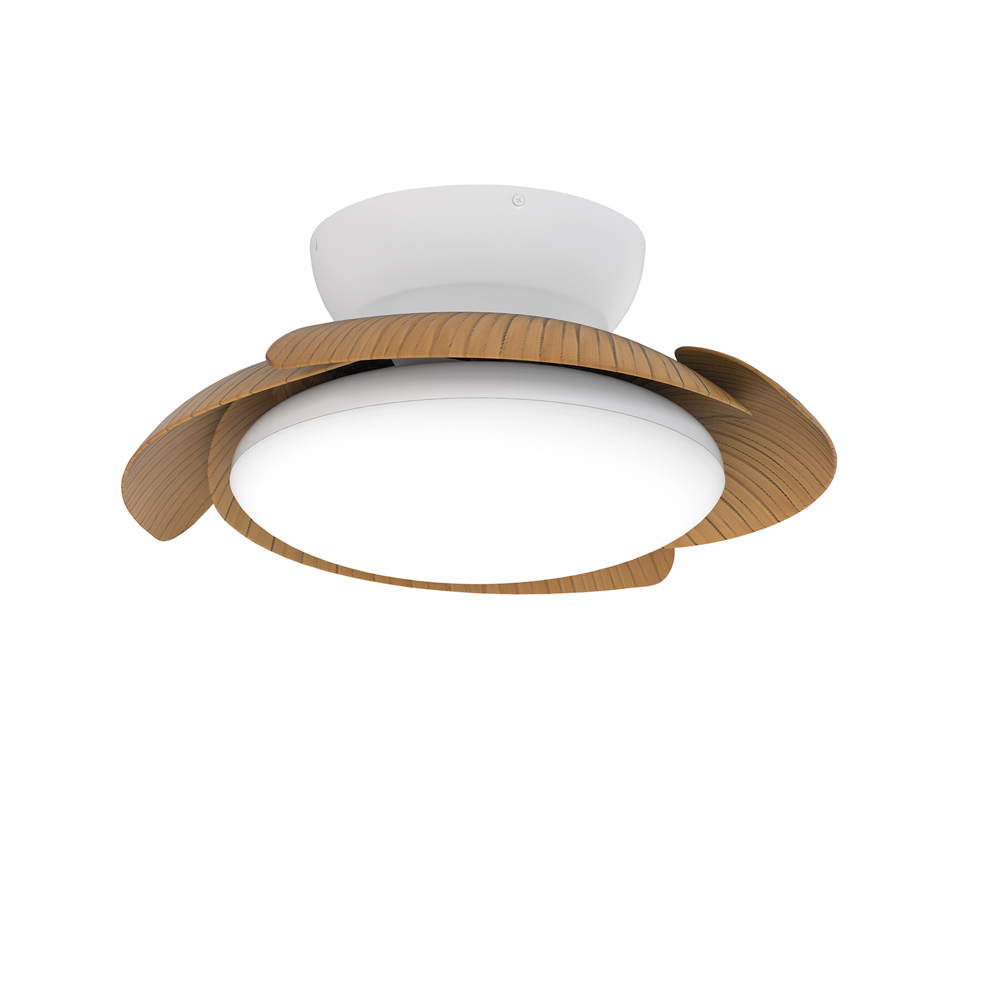 M8234  Aloha 45W LED Dimmable Ceiling Light & Fan, Remote Controlled Wood